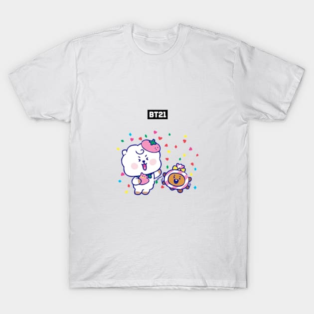 bt21 bts exclusive design 105 T-Shirt by Typography Dose